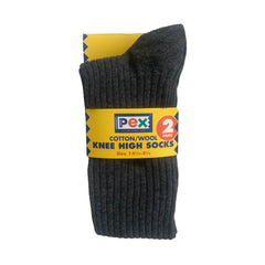 Medallion Knee School Sock (2PK) - Grey