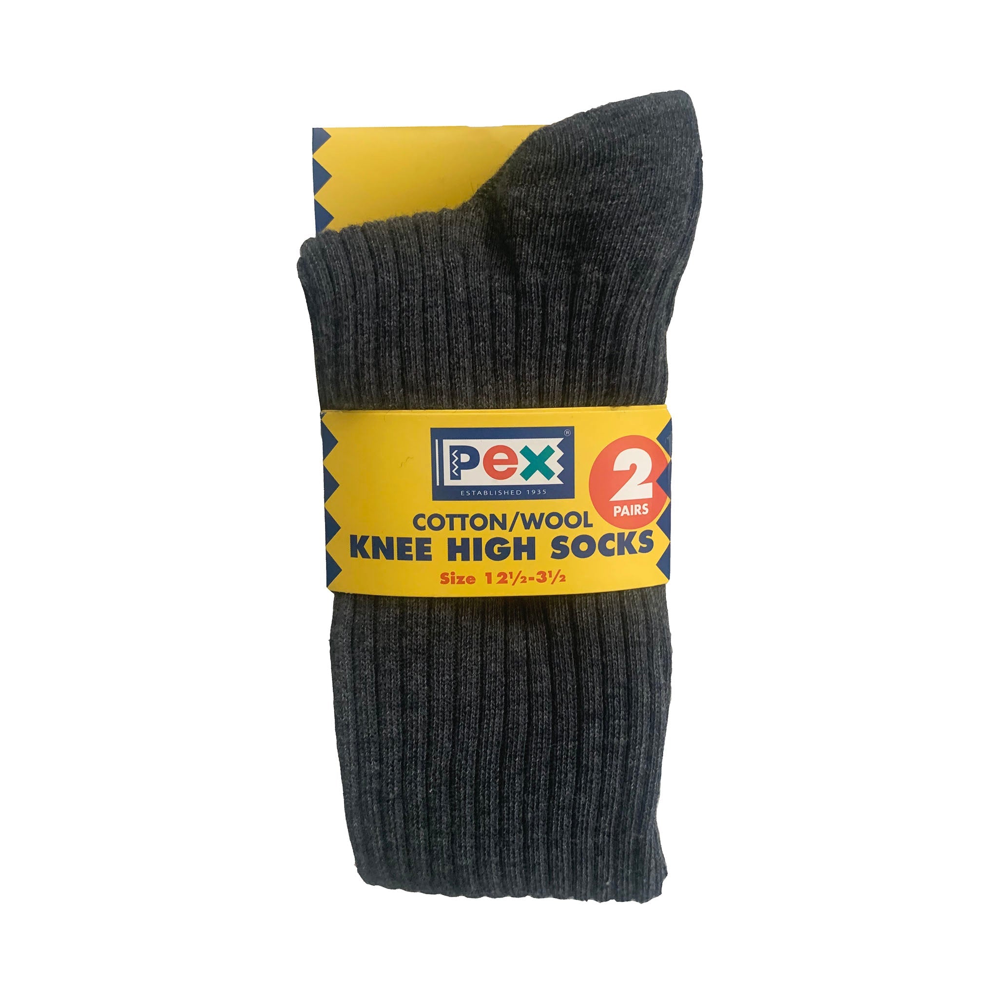 Medallion Knee School Sock (2PK) - Grey